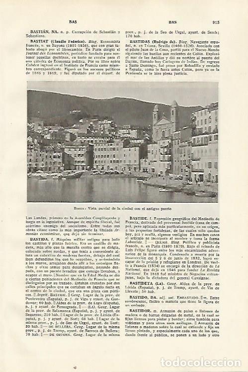 Otros art&iacute;culos de coleccionismo en papel: LAMINA SALVAT 80507: Puerto de Bastia - Varios