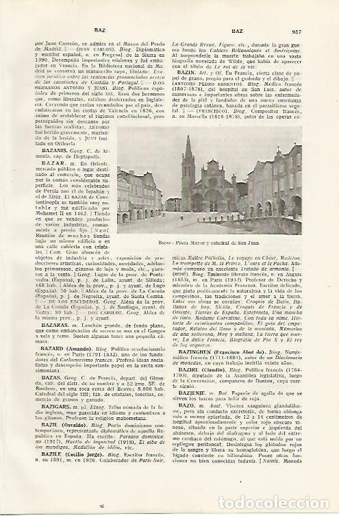 Otros art&iacute;culos de coleccionismo en papel: LAMINA SALVAT 80524: Plaza Mayor de Bazas (Francia) - Varios