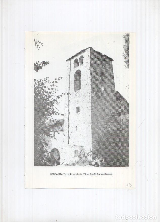 Otros art&iacute;culos de coleccionismo en papel: Historia de Aragon: lamina numero 075: Serraduy (torre de la iglesia) y Serrate (torre de la iglesia