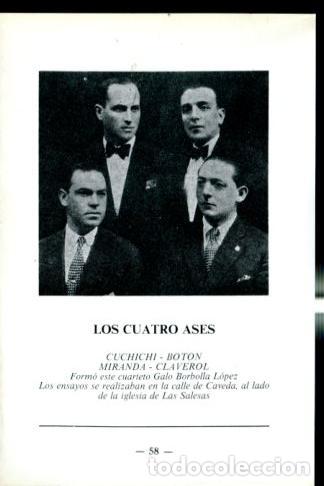 Sammelleidenschaft Andere Papierartikel: Artistas de la cancion asturiana: lamina 04: Los cuatro ases: Cucchihi - Boton - Miranda - Claverol