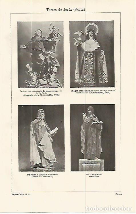 Otros art&iacute;culos de coleccionismo en papel: LAMINA ESPASA 13860: Esculturas de Santa Teresa de Jesus - Varios