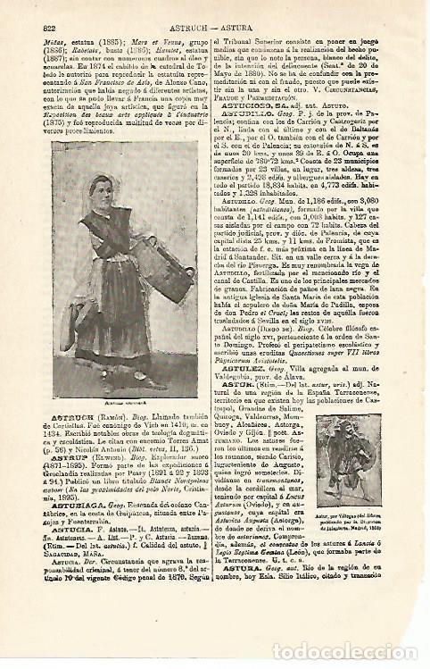 Otros art&iacute;culos de coleccionismo en papel: LAMINA ESPASA 12925: Mujer con el traje regional de Asturias - Varios