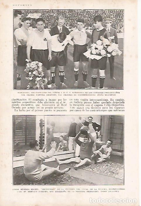 Altri oggetti di carta: LAMINA BLANCO Y NEGRO 7709: Los capitanes del Furth y del F.C. Barcelona - Varios