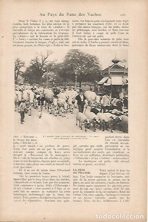 Sammelleidenschaft Andere Papierartikel: LAMINA 8422: Transhumancia en Francia - Varios