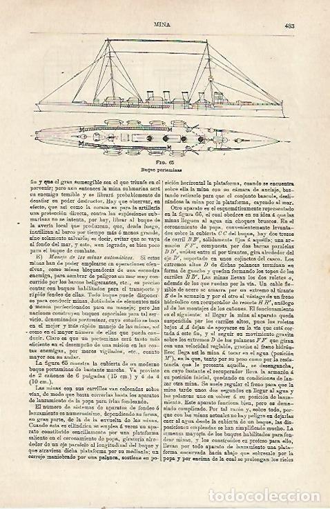 Otros art&iacute;culos de coleccionismo en papel: LAMINA ESPASA 24007: Buque portaminas - Varios