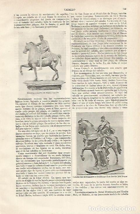 Otros art&iacute;culos de coleccionismo en papel: LAMINA ESPASA 24386: Estatuas ecuestres de Marco Aurelio y Guillermo I - Varios