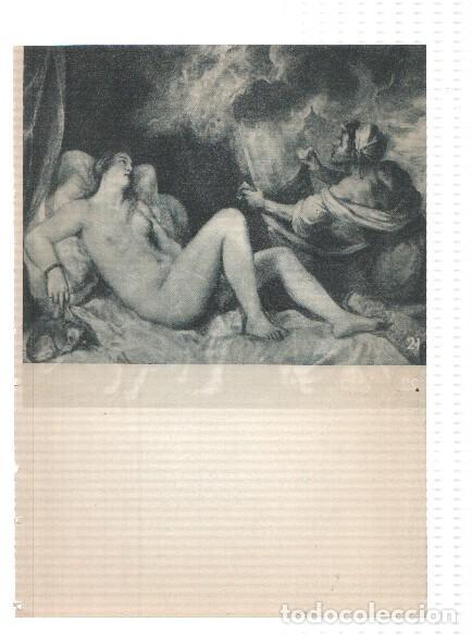 Otros art&iacute;culos de coleccionismo en papel: El Museo del Prado, laminas 21 y 22: Danae recibiendo la lluvia de oro y Venus y Adonis (Tiziano)