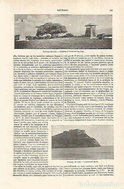 Otros art&iacute;culos de coleccionismo en papel: LAMINA ESPASA 12277: Fuerte de San Juan Santiago de Cuba - Varios