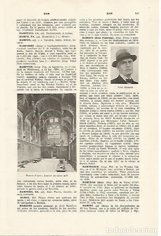Otros art&iacute;culos de coleccionismo en papel: LAMINA SALVAT 80142: Gran Hall de Hampton Court - Varios