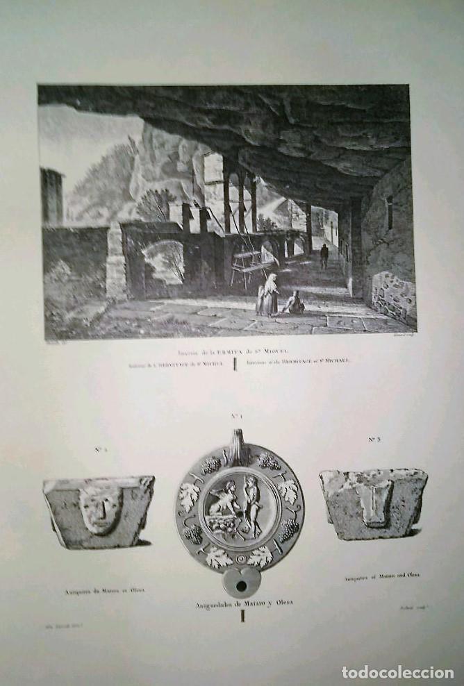 Altri oggetti di carta: Lamina CATALOGNE, Numero 13: Interior de la Ermita de San Miquel y Antiguedades Mataro y Olesa (1813