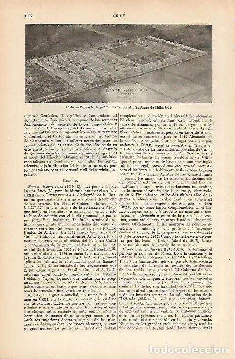 Otros art&iacute;culos de coleccionismo en papel: LAMINA ESPASA 25102: Proyecto de carcel de Santiago de Chile en 1929 - Varios