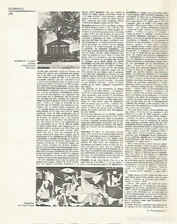 Otros art&iacute;culos de coleccionismo en papel: LAMINA LAROUSSE 70105: Guernica y Luno . El Guernica de Picasso - Varios