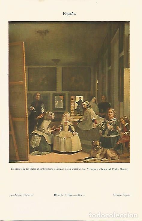 Otros art&iacute;culos de coleccionismo en papel: LAMINA ESPASA 10363: Las Meninas por Velazquez - Varios