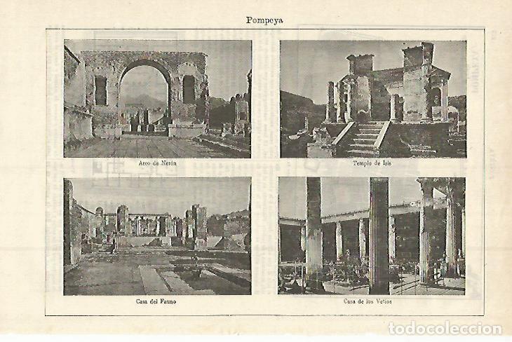 Otros art&iacute;culos de coleccionismo en papel: LAMINA ESPASA 15202: Vistas de Pompeya - Varios