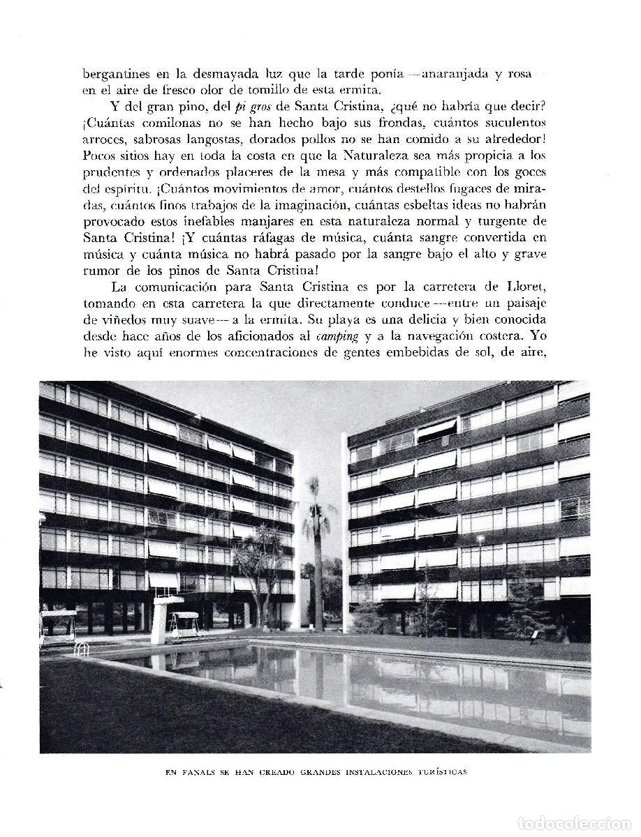 Otros art&iacute;culos de coleccionismo en papel: LAMINA 5654: Instalaciones turisticas en Fanals - Josep Pla