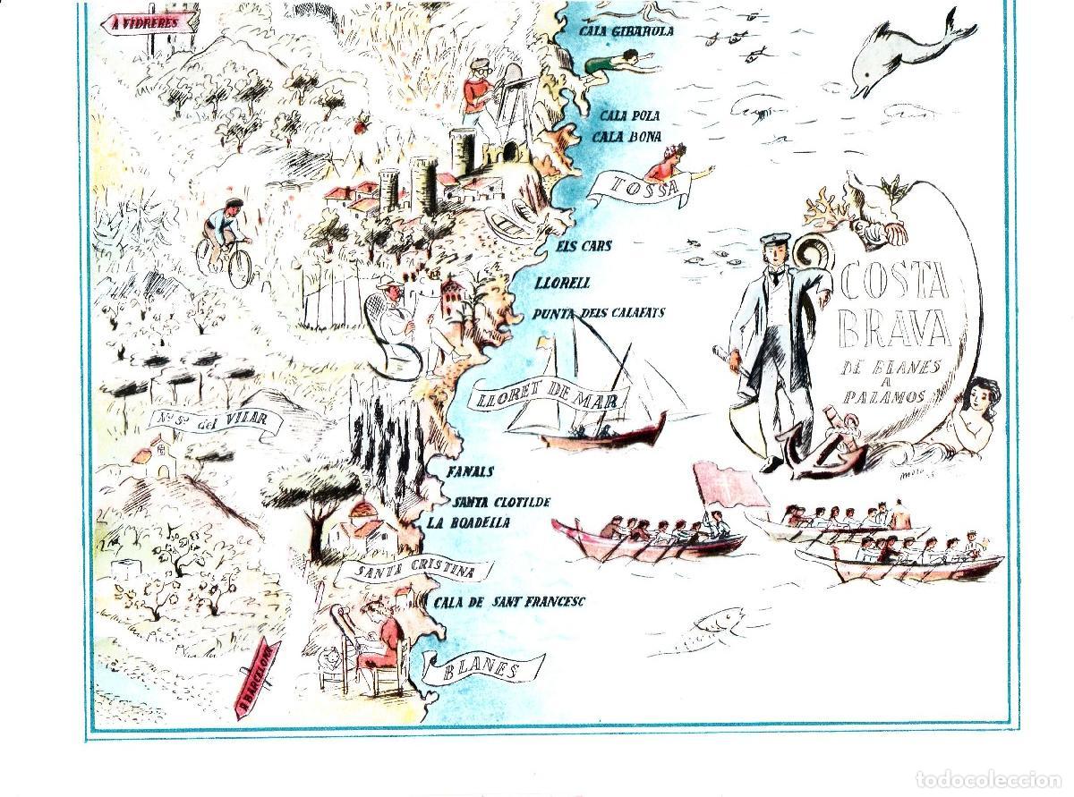 Otros art&iacute;culos de coleccionismo en papel: LAMINA 5667: Mapa de Blanes a Palamos - Josep Pla