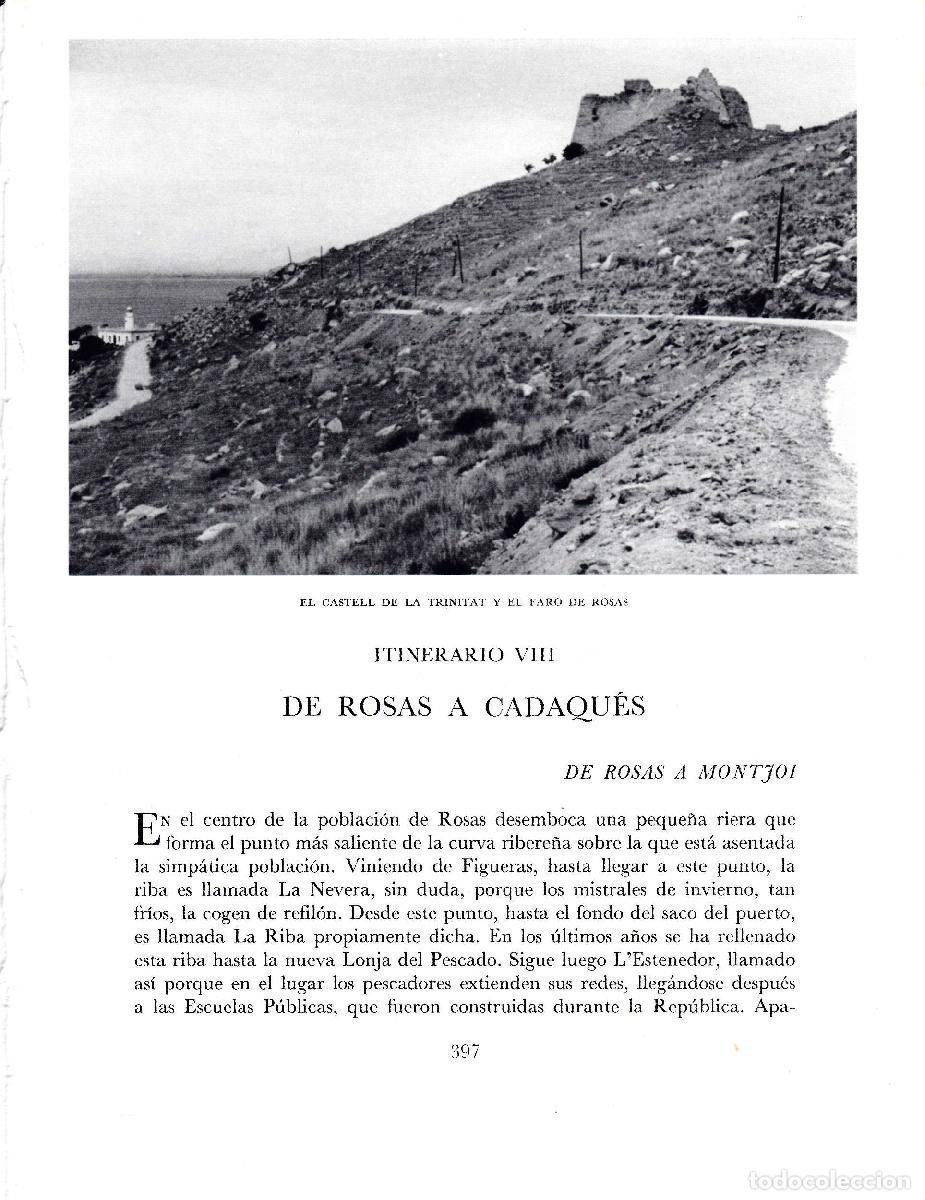 Otros art&iacute;culos de coleccionismo en papel: LAMINA 5806: El Castell de la Trinitat y el faro de Rosas - Josep Pla