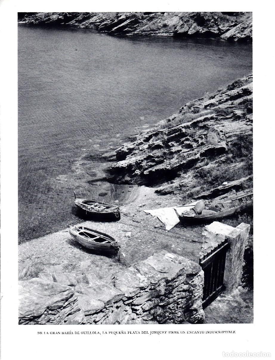 Altri oggetti di carta: LAMINA 5834: Bahia de Guillola playa del Jonquet - Josep Pla