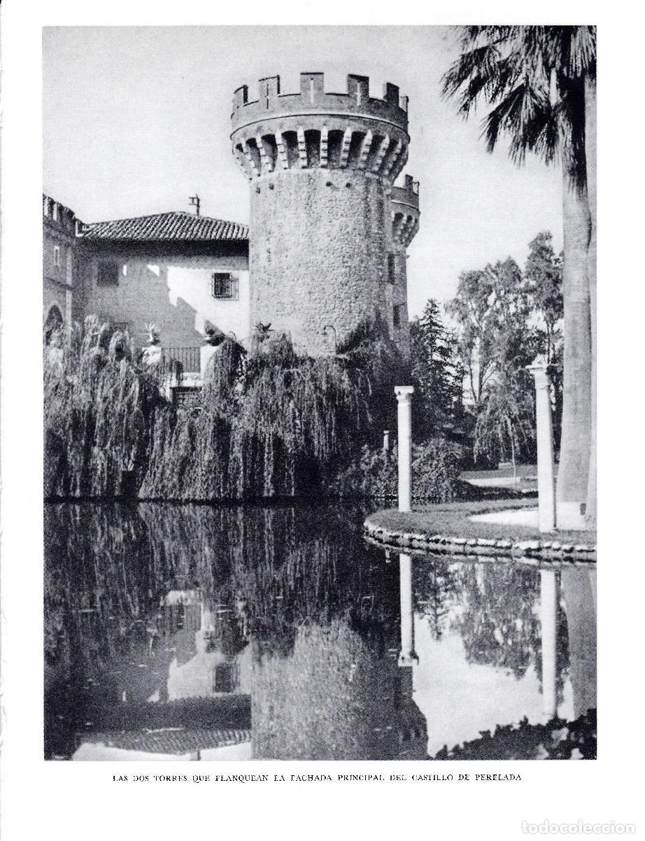 Otros art&iacute;culos de coleccionismo en papel: LAMINA 5858: Las Dos Torres de la entrada principal del Castillo de Perelada - Josep Pla