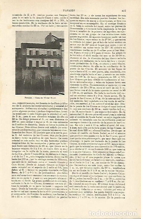 Otros art&iacute;culos de coleccionismo en papel: LAMINA ESPASA 23401: Casa de Victor Hugo en Pasajes - Varios