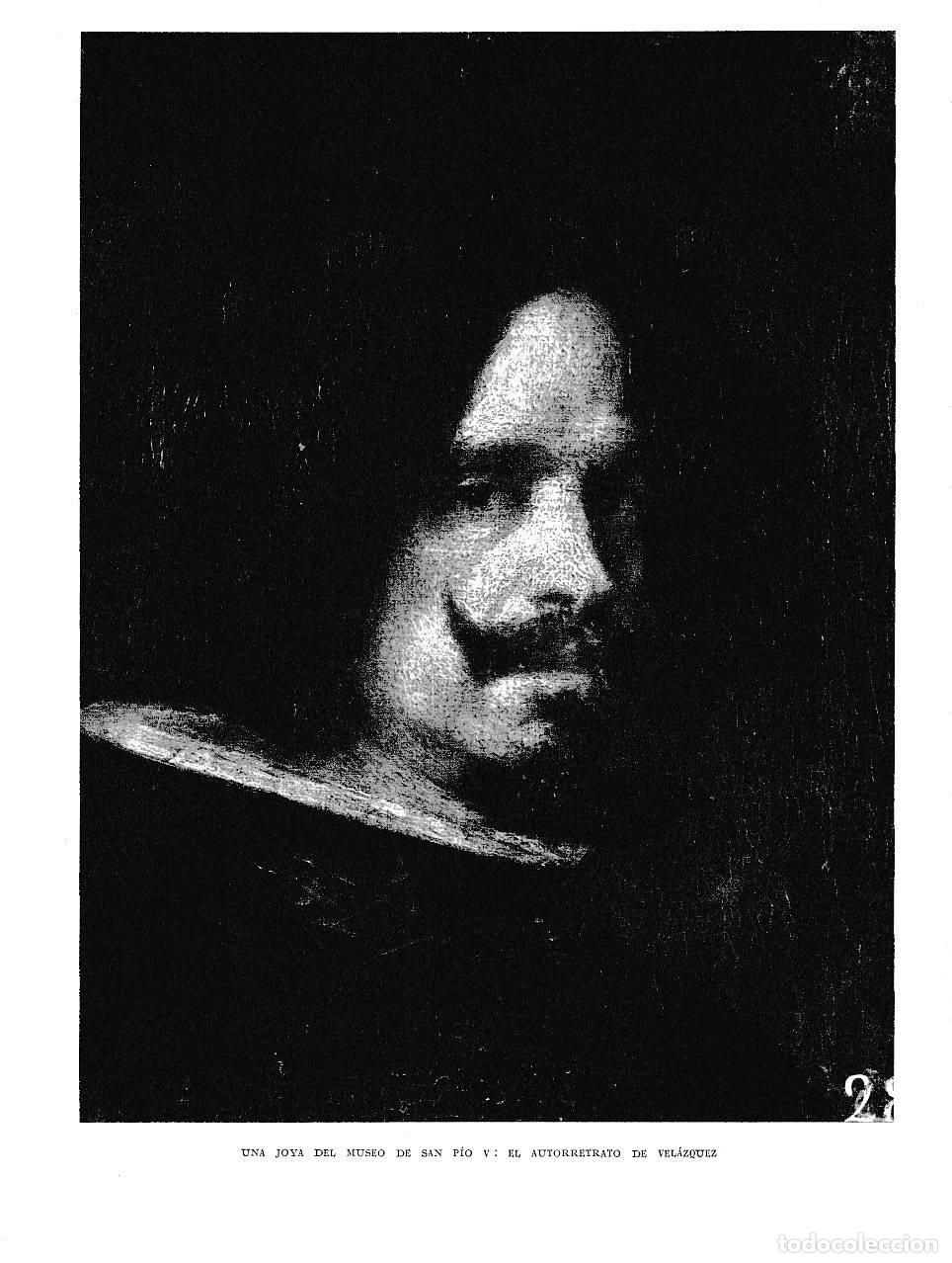 Otros art&iacute;culos de coleccionismo en papel: LAMINA 5922: Autorretrato Velazquez Museo de San Pio - Joan Fuster