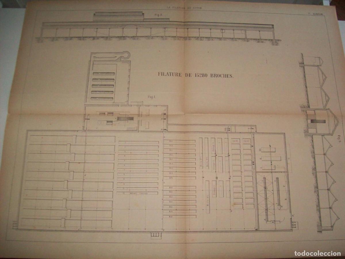 Otros art&iacute;culos de coleccionismo en papel: Lamina 1120: PLAN DENSEMBLE DUNE FILATURE MODERNE - Delessard