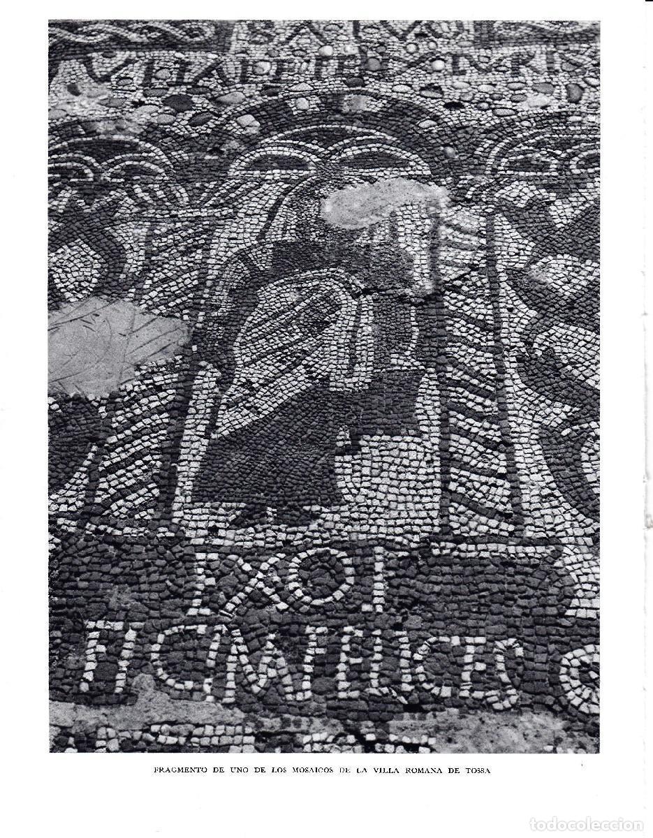 Otros art&iacute;culos de coleccionismo en papel: LAMINA 5659: Fragmento mosaico villa romana de Tossa - Josep Pla