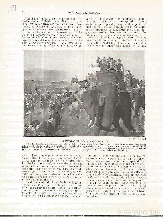 Otros art&iacute;culos de coleccionismo en papel: LAMINA 4614: Batalla de Cannas (a&ntilde;o 216 a.C.) - Manuel Rodriguez Codola