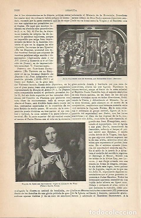 Otros art&iacute;culos de coleccionismo en papel: LAMINA ESPASA 3076: Disputa de Jesus con los doctores copia de Leonardo da Vinci - Varios Autores
