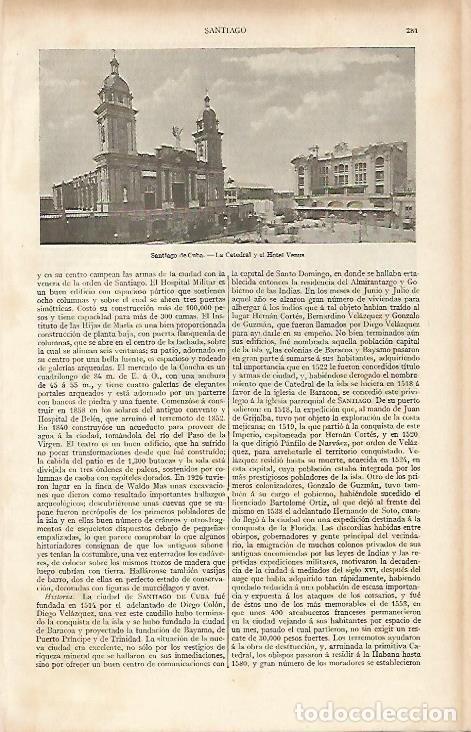 Otros art&iacute;culos de coleccionismo en papel: LAMINA ESPASA 19453: Catedral de Santiago de Cuba - Varios