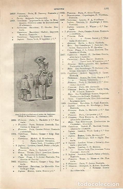 Otros art&iacute;culos de coleccionismo en papel: LAMINA ESPASA 3831: Dibujo de Marstrand de 1865 sobre Don Quijote - Varios Autores