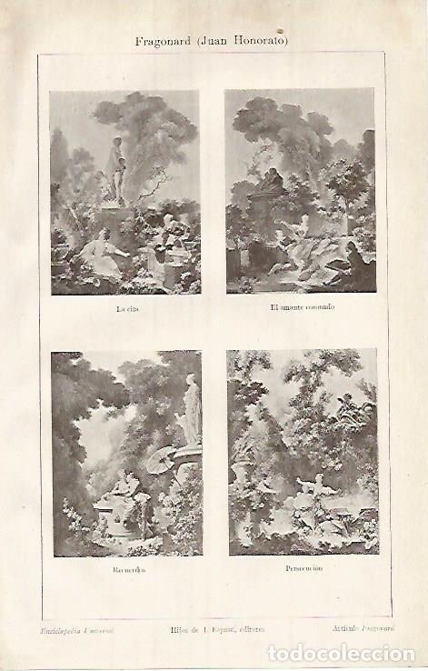 Otros art&iacute;culos de coleccionismo en papel: LAMINA ESPASA 3466: Obras de J. H. Fragonard - Varios Autores