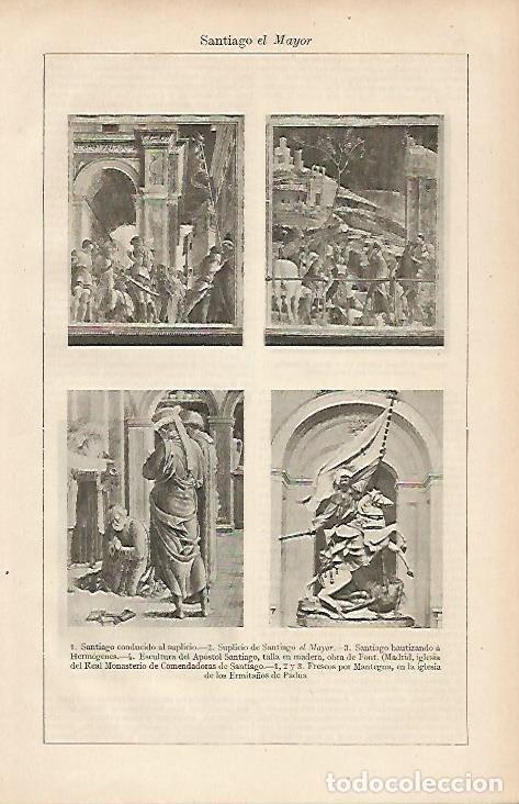 Otros art&iacute;culos de coleccionismo en papel: LAMINA ESPASA 19471: Representaciones de Santiago el Mayor - Varios