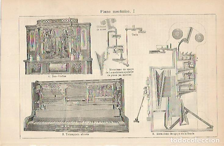 Otros art&iacute;culos de coleccionismo en papel: LAMINA DE ESPASA 397: Piano mecanico - Varios autores