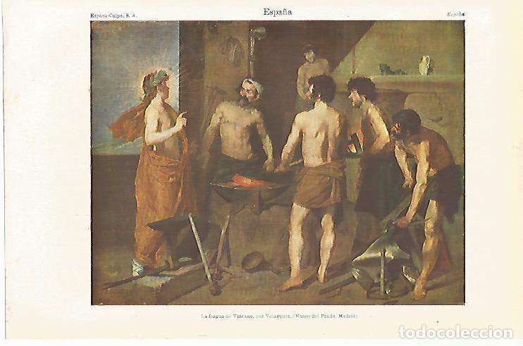 Otros art&iacute;culos de coleccionismo en papel: LAMINA ESPASA 20052: La fragua de Vulcano por Velazquez - Varios