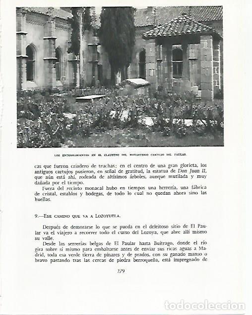 Otros art&iacute;culos de coleccionismo en papel: LAMINA 8966: Claustro de la Cartuja del Paular - G. Gomez de la Serna