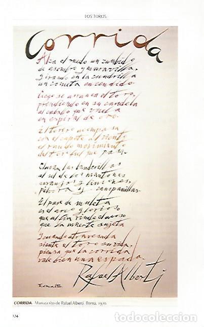 Otros art&iacute;culos de coleccionismo en papel: LAMINA COSSIO 51029: Corrida manuscrito de Rafael Alberti - Varios