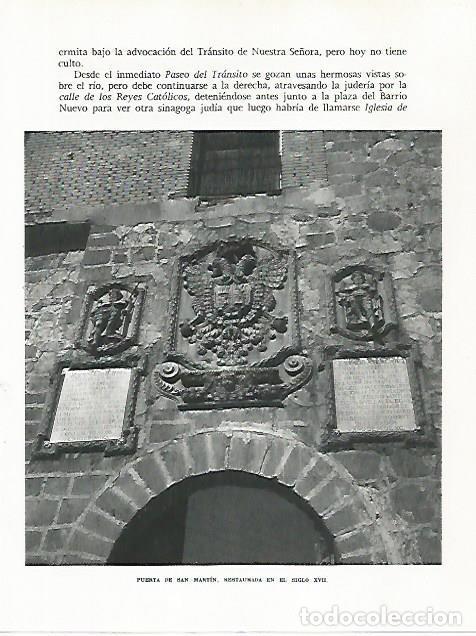 Otros art&iacute;culos de coleccionismo en papel: LAMINA 9044: Puerta de San Martin en Toledo - G. Gomez de la Serna