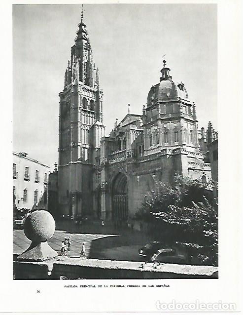 Otros art&iacute;culos de coleccionismo en papel: LAMINA 9026: Fachada de la Catedral de Toledo - G. Gomez de la Serna