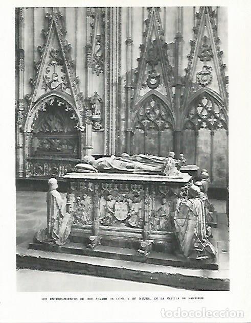 Otros art&iacute;culos de coleccionismo en papel: LAMINA 9031: Sepulcro de Alvaro de Luna y su mujer en Toledo - G. Gomez de la Serna