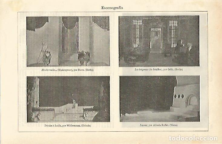 Sammelleidenschaft Andere Papierartikel: LAMINA ESPASA 16570: Escenografias en Berlin Viena y Colonia - Varios