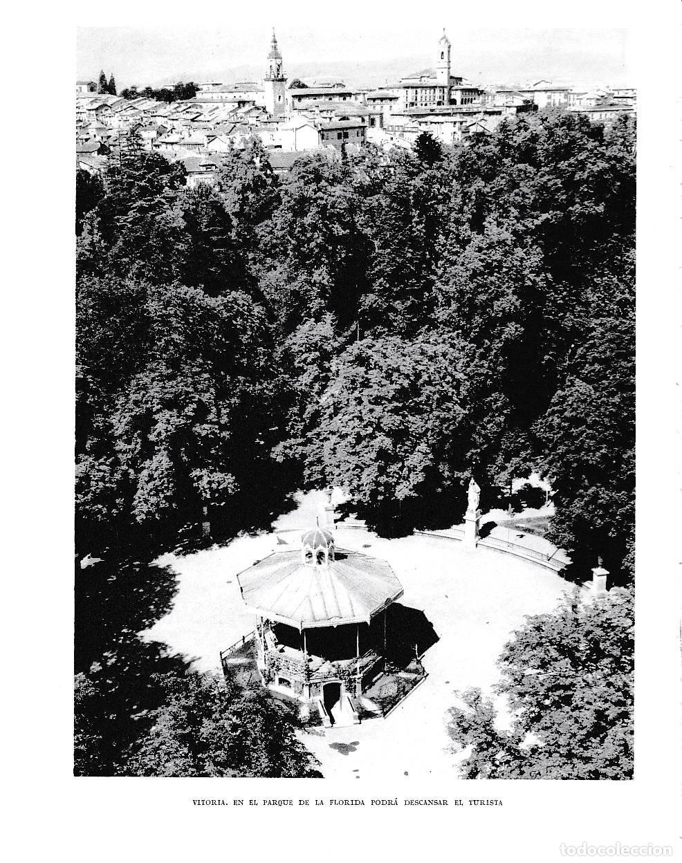 Otros art&iacute;culos de coleccionismo en papel: LAMINA 6104: Parque de La Florida Vitoria - Pio Baroja