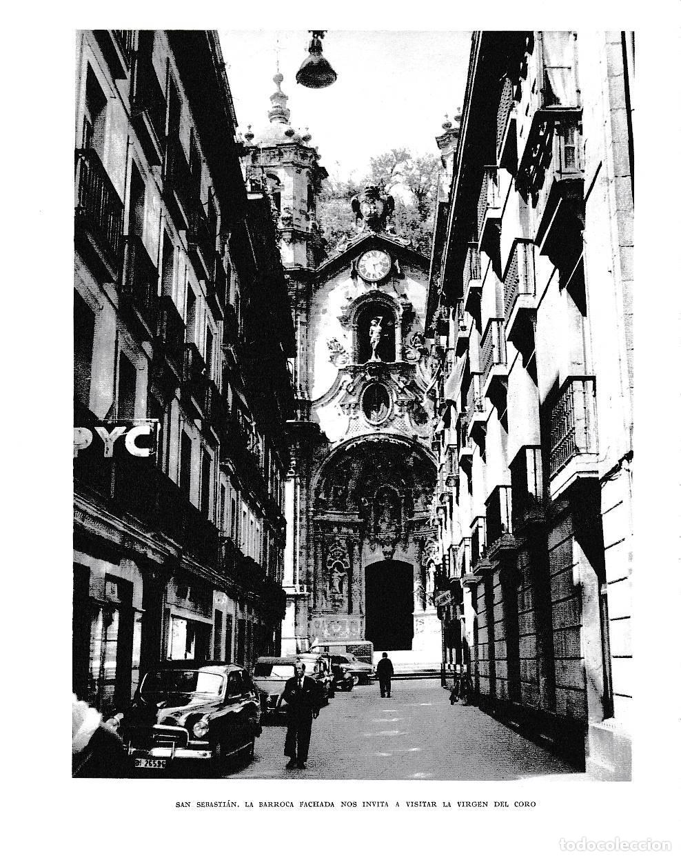 Otros art&iacute;culos de coleccionismo en papel: LAMINA 6137: San Sebastian barroca fachada de la Virgen del Coro - Pio Baroja