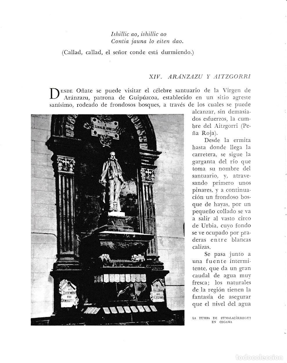 Otros art&iacute;culos de coleccionismo en papel: LAMINA 6117: Tumba de Zumalcarregui en Gegama - Pio Baroja