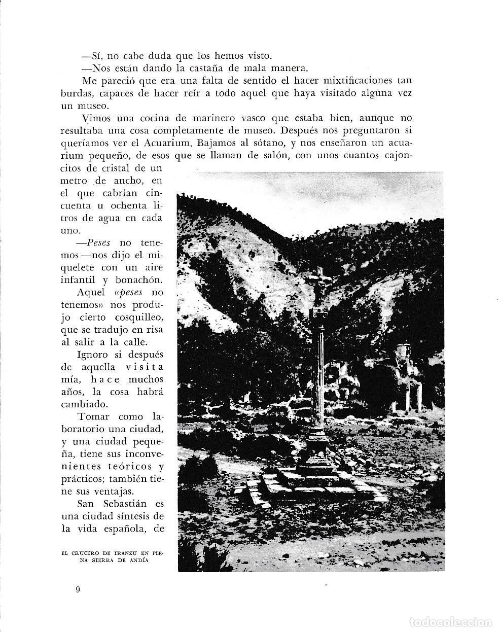 Otros art&iacute;culos de coleccionismo en papel: LAMINA 6128: Crucero de Aranzazu en plena sierra de Andia - Pio Baroja