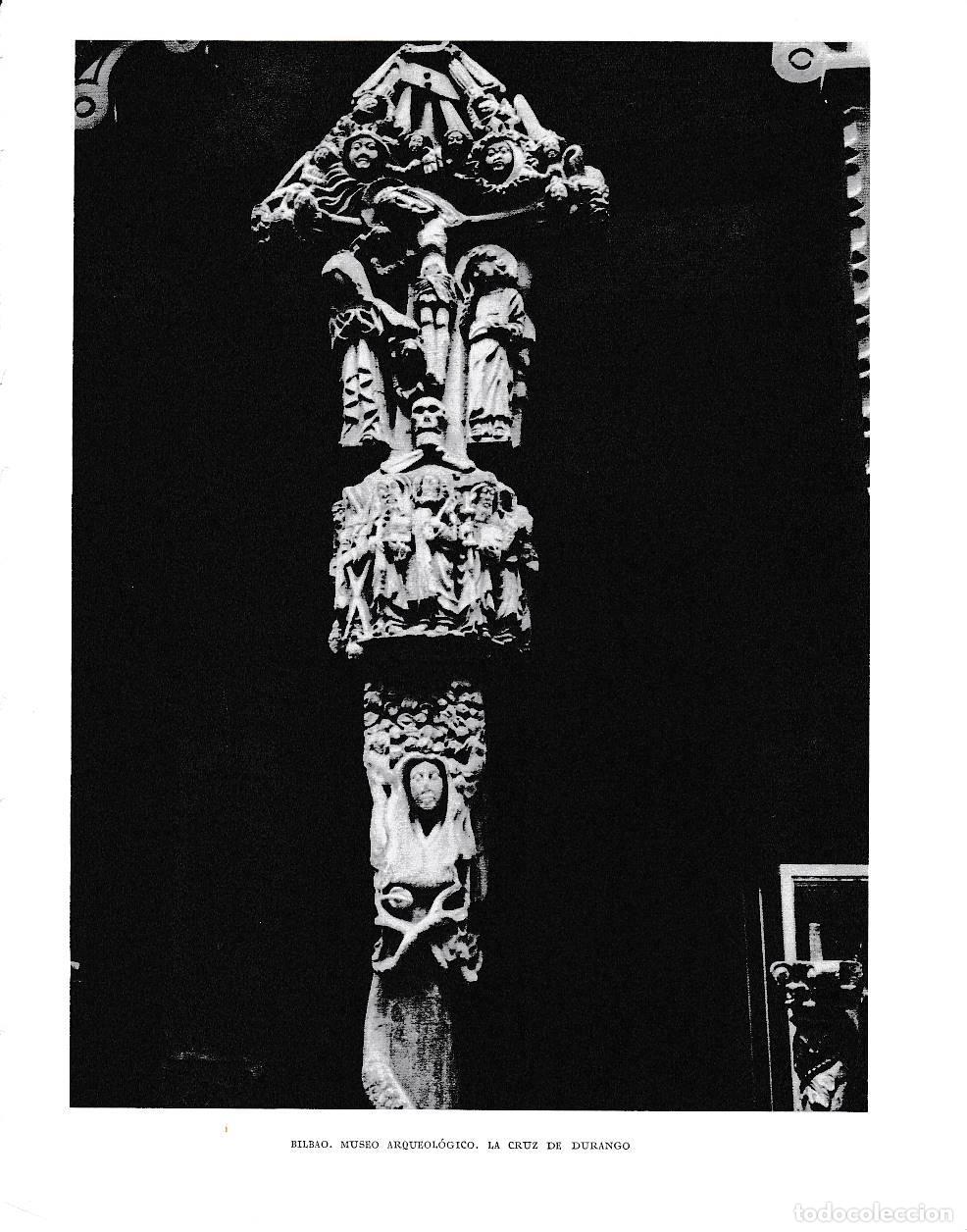 Otros art&iacute;culos de coleccionismo en papel: LAMINA 6178: La Cruz de Durango museo arqueologico - Pio Baroja