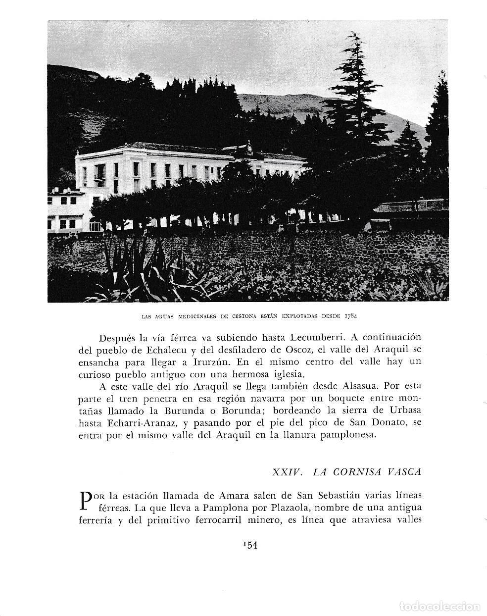 Otros art&iacute;culos de coleccionismo en papel: LAMINA 6149: Aguas medicinales de Cestona explotadas desde 1784 - Pio Baroja