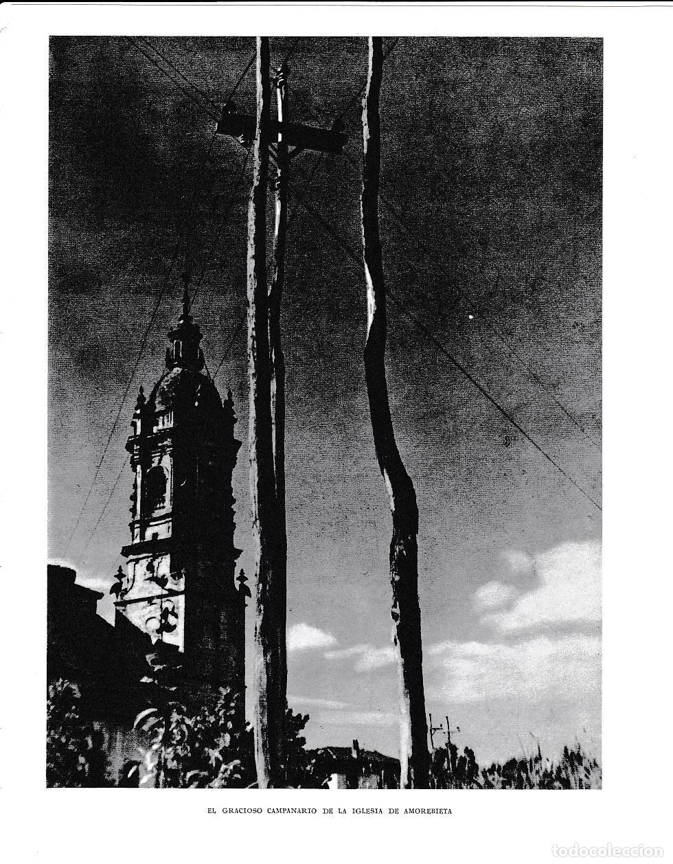 Otros art&iacute;culos de coleccionismo en papel: LAMINA 6157: Campanario iglesia Amorebieta - Pio Baroja