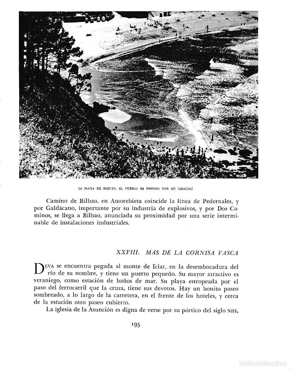 Otros art&iacute;culos de coleccionismo en papel: LAMINA 6169: Playa de Baquio pueblo famoso por su Chacoli - Pio Baroja