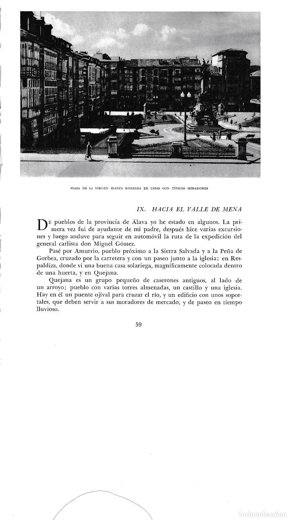 Otros art&iacute;culos de coleccionismo en papel: LAMINA 6103: Plaza de la Virgen Blanca rodeada de casas con miradores - Pio Baroja